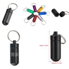 Waterproof Air-tight Aluminum Alloy Pill Box with Ring